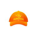 A kids' orange cap with a gradient design and 'HUNTECH' branding on the front.