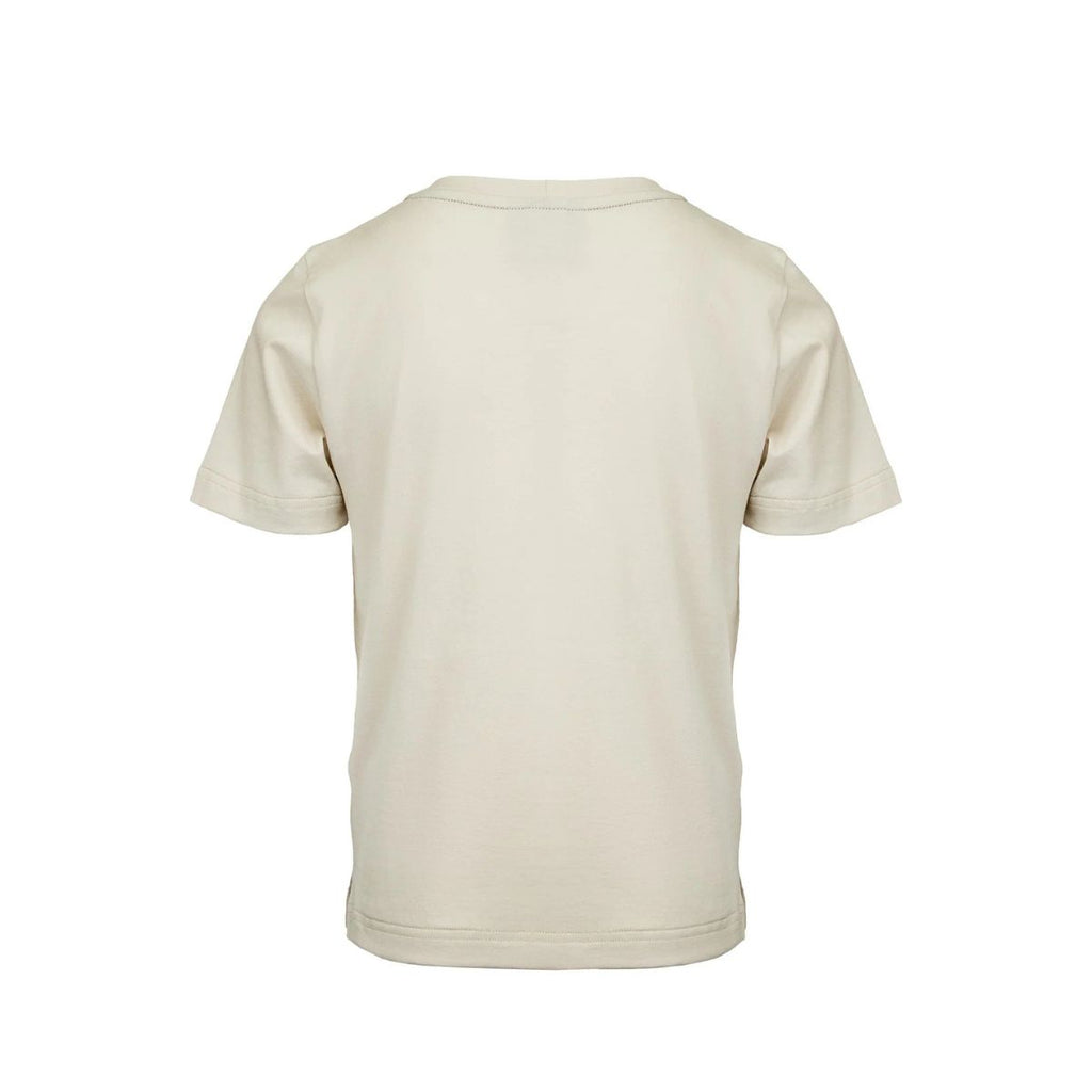 Back of kids' cream t-shirt. Ships from Australia.
