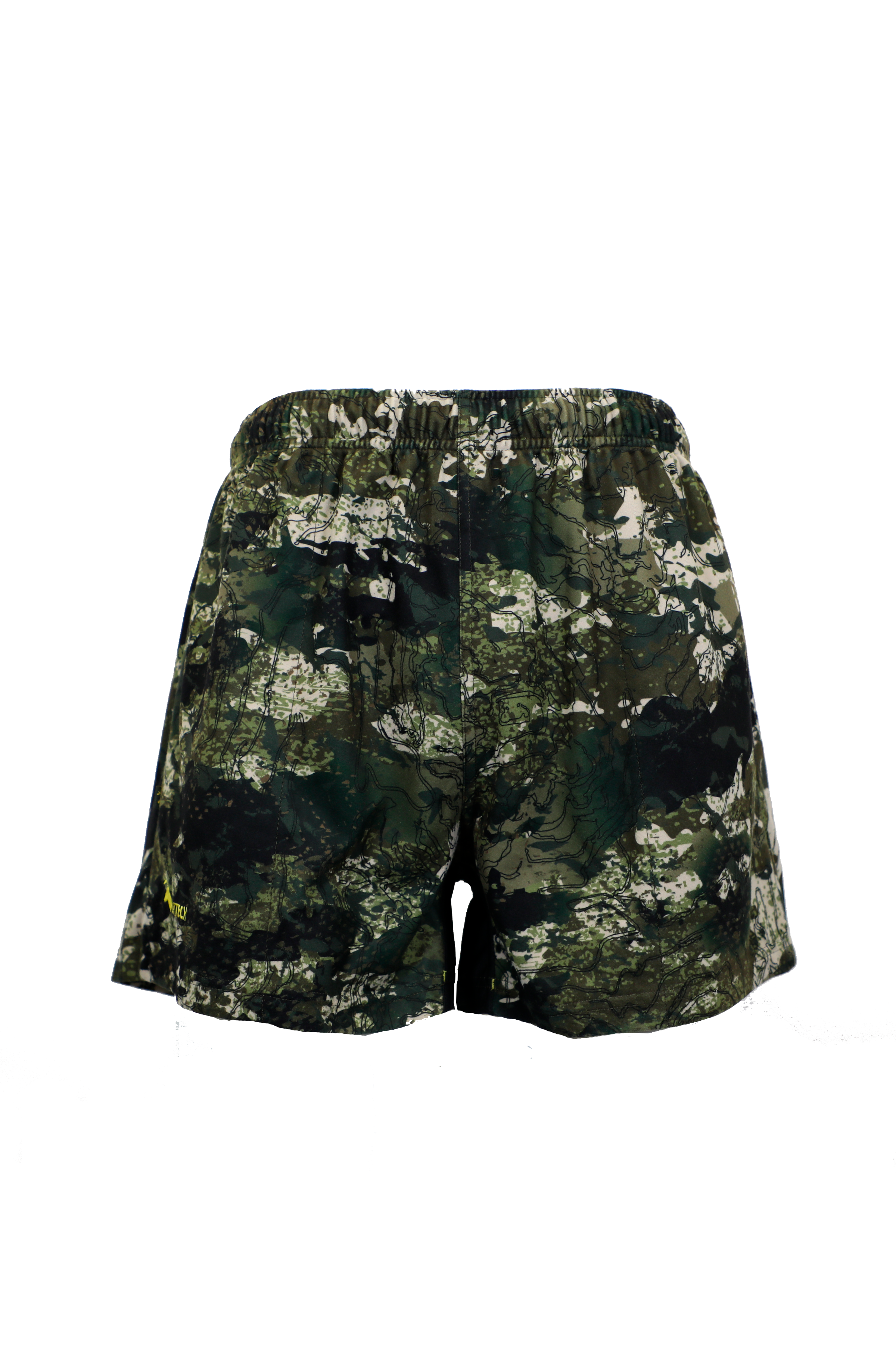 Men’s short shorts in microlite fabric, deep side pockets, and an inner gusset for freedom of movement. They also come with an internal draw cord and elastic waist. Ship from Australia and shown in kakariki camo pattern.